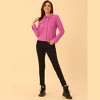 INSPIRE CHIC Women's Turn-Down Collar Flap Pockets Snap Button Faux Suede Jacket - 3 of 4