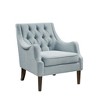 VYNXARIA Vintage inspired style Button Tufted Accent Chair£¬Dusty Blue - 3 of 4
