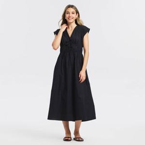 Vestido midi corte A fruncido de mujer - A New Day™
