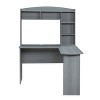 Modern L Shaped Desk with Hutch Gray - Techni Mobili - image 3 of 4