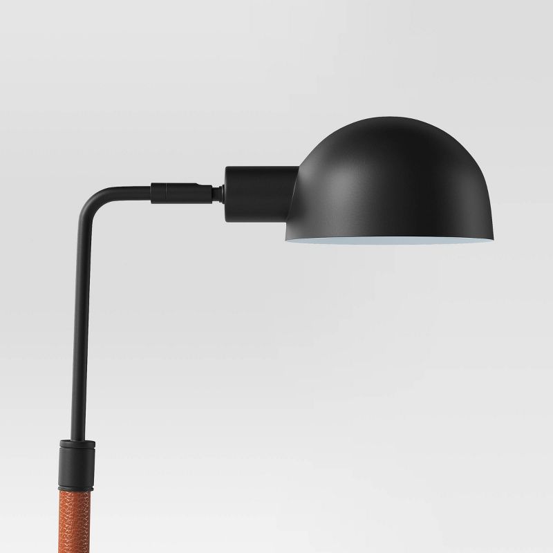 Pharmacy Task Lamp with Faux Leather Wrap Black (Includes LED Light Bulb) - Threshold&#8482;, 3 of 5