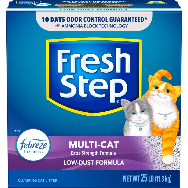 Fresh Step Multi-Cat Scented Litter with the Power of Febreze Clumping Cat Litter , 3 of 13
