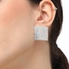 SOHI Women's Silver Bling Stud Earrings - 3 of 3