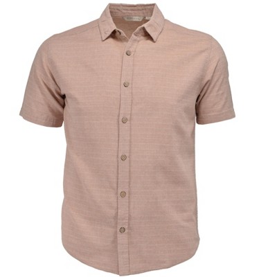 Burnside Men's Linen Stripe Button Front Sport Shirt