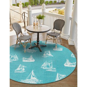 Unique Loom Outdoor Coastal Collection Area Rug - Flotilla (' " x ' "  ) - 1 of 4