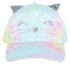 Ponyflo Girl's Tie-Dye Adjustable Ponytail Baseball Cap with Cat Face - 4 of 4