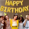 KatchOn, Gold Happy Birthday Balloons Letters -16 Inch | Golden Birthday Party Decorations | Happy Birthday Foil Balloons, - 2 of 4