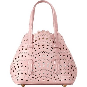 FATMOON Hollow Out Small Basket Bags for Women PU Leather Handbag with Inner Bag Shoulder Crossbody Bag for Beach Summer Travel - 1 of 4