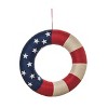 Transpac Foam 18.5 in. Red White and Blue 4th of July Patriotic Ribbon Wrapped Americana Wreath - image 2 of 4