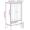 vidaXL SENJA Shoe Cabinet Accent Storage Organizer Rattan Look Solid Wood - 4 of 4