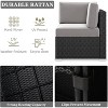 LayinSun 8 Piece Patio Furniture Set with 44" Propane Gas Fire Pit Table, Outdoor Sectional Conversation Set Wicker Rattan Sofa Set - 4 of 4