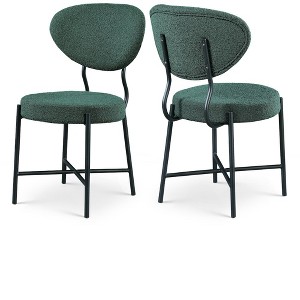 Meridian Furniture,Allure Boucle Fabric Dining Chair, Set of 2 - 1 of 4