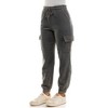 Derek Heart Womens High Rise, Regular Fit, Fleece Jogger Pants with Slant Pockets - 2 of 2