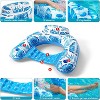 Jasonwell Inflatable Pool Float Chair, Large, Blue Floating Lounger with Cup Holders for Adults, Pool Party Floaties - 3 of 4