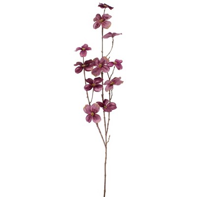 Northlight 39" Pink Velvet Artificial Dogwood Floral Spray