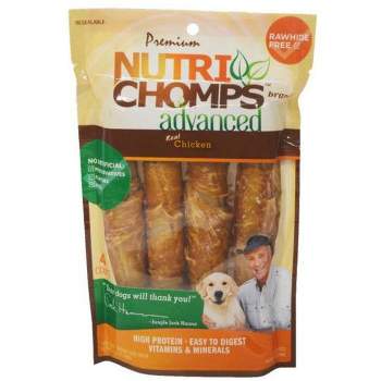 Nutri Chomps Advanced Twists Dog Treat Chicken Flavor- 4 Count