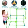 Funphix 77 Pc Fort Building Kit with Glow in the Dark Sticks - Fun Construction Toy for Age 5+  (Blue and Green balls) - 2 of 4