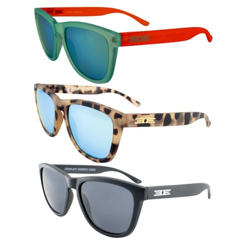 3 Pairs of Epoch Eyewear Vibe Sunglasses with Teal Mirror, Teal Mirror, Smoke Lenses - image 1 of 4