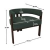 NicBex Modern Accent Chair,Teddy Upholstered Living Room Chair with Open Back,Set of 2 Barrel Dining Chair for Dining Room/Bedroom - 3 of 4