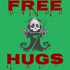 Women's Design By Humans Free Hugs Evil Scary Grim Reaper Halloween Gift By pipetro Racerback Tank Top - 2 of 3