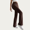 Anna-Kaci Women's Soft Ribbed Knit Lounge Pants with Flared Leg Silhouette and Comfortable High Waist Fit for Everyday Comfort - 3 of 4