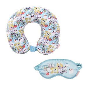 LankyBox Character Print 2-Piece Neck Pillow & Eye Mask Travel Set - 1 of 4