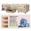 FIONECA 7-Piece PE Wicker Outdoor Sectional Sofa Set with Beige Cushions and Storage Table - 3 of 4