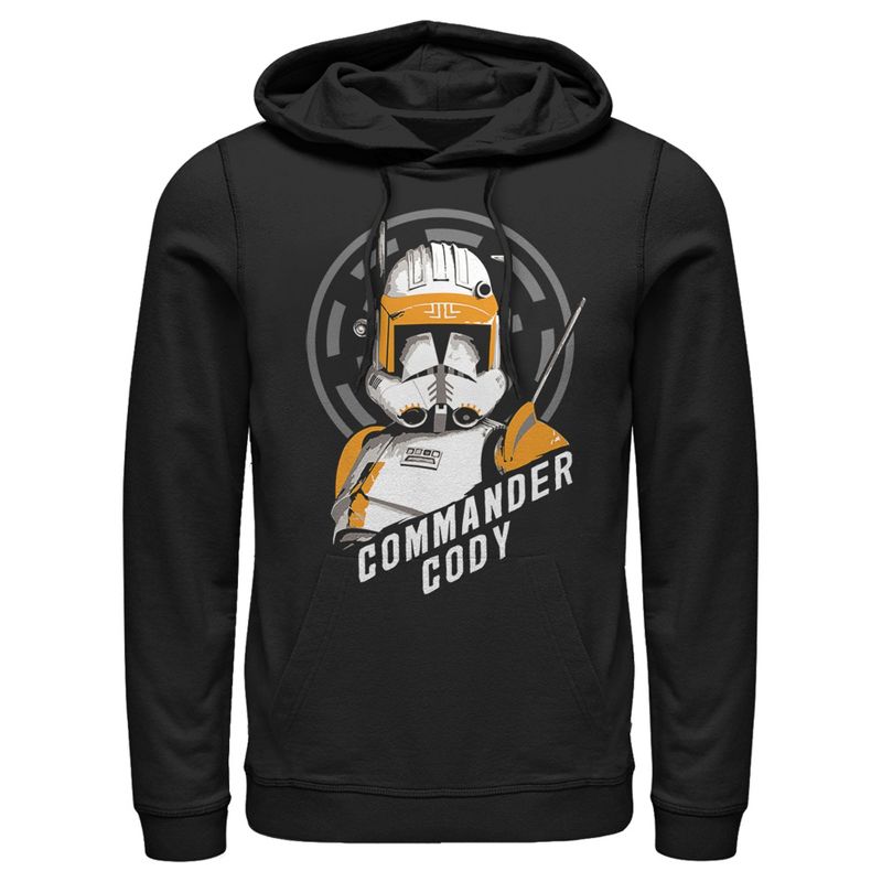 Men's Star Wars: The Clone Wars Commander Cody Bust Logo Pull Over Hoodie, 1 of 4