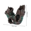 Unique Bargains Aquarium Decorations Hollow Tree Trunk Ornament Resin Fish Accessories Brown Green 5.51" Length 1 Pcs - 4 of 4