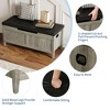 Wooden Storage Chest with Seat Cushion, Storage Chest with 2 Safety Hinges, Entryway Bench - 4 of 4