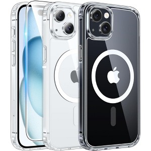 BONGEEK for iPhone 15 Case Support Magnetic Charging Military Grade Drop Protection Anti Yellowing | Rugged Shockproof (Clear) - 1 of 4