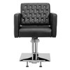 Karl Home Black Modern Heavy Duty Hydraulic Swivel Hair Stylist Salon Chair with Curved Armrests - 2 of 4