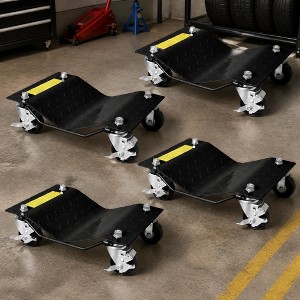 Heavy Duty Wheel Dolly Set of 4, 1500 lb Capacity Each, 5mm Steel Plate ...