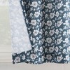No. 918 2pc 54"x36" Mistral Floral Print Semi-Sheer Rod Pocket Kitchen Curtain Tier Pair Indigo - 3 of 4