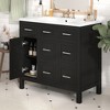 Whisen 36 in. Bathroom Storage Cabinet Bathroom Vanity with Resin Integrated Sink, 4 Drawers and 2 Doors - 2 of 4
