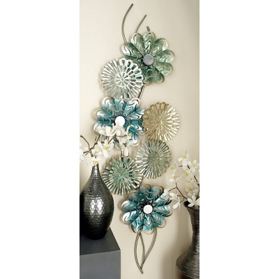 Metal Floral Wall Decor Olivia amp May Eclectic Iron Botanical 