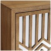 55 Downing Street Mason 33 3/4 Wide Oak Wood and Mirrored 2-Door Cabinet - 3 of 4
