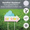 Big Dot of Happiness Colorful Baby Shower - Gender Neutral Party Yard Sign with Stakes - Double Sided Outdoor Lawn Sign - Set of 3 - 3 of 4