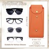 Unique Bargains PU Leather Portable Nail Buckle Soft Eyeglass Cases 2 Pcs - 2 of 4
