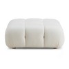 TOV Furniture Calliope Vegan Shearling Modular Ottoman in Cream - 3 of 4