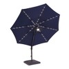 Sonkuki Outdoor 11Ft Aluminum LED Cantilever Patio Umbrella with Base for Patio Deck Garden - 2 of 4