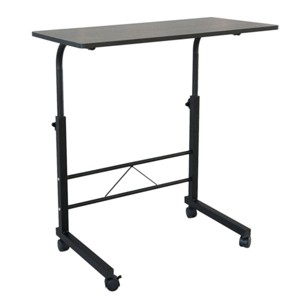 Syemin Desks Rolling Height Adjustable Side Table Lifting Computer Desk Overbed Bedside Table Overbed Table with Wheels, Black, 23.62"*15.75"*27.56" - 1 of 4