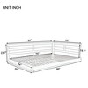 NAYSAYE Patio Swing Acacia Wood Porch Swing Bed Durable Minimalist Design for Outdoor Relaxation, Black, 84"*31"*7.75" - 3 of 4