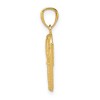Black Bow Jewelry 14k Yellow Gold Diamond Cut Basketball and Hoop Pendant - 2 of 4