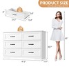 Modern 6 Drawers Dresser, Chest of Drawers Closet Organizers and Storage Clothes - 2 of 4