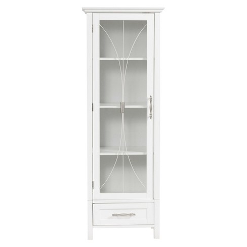 Symphony Tall Floor Cabinet White Elegant Home Fashions Target