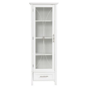 Symphony Tall Floor Cabinet White - Elegant Home Fashions
