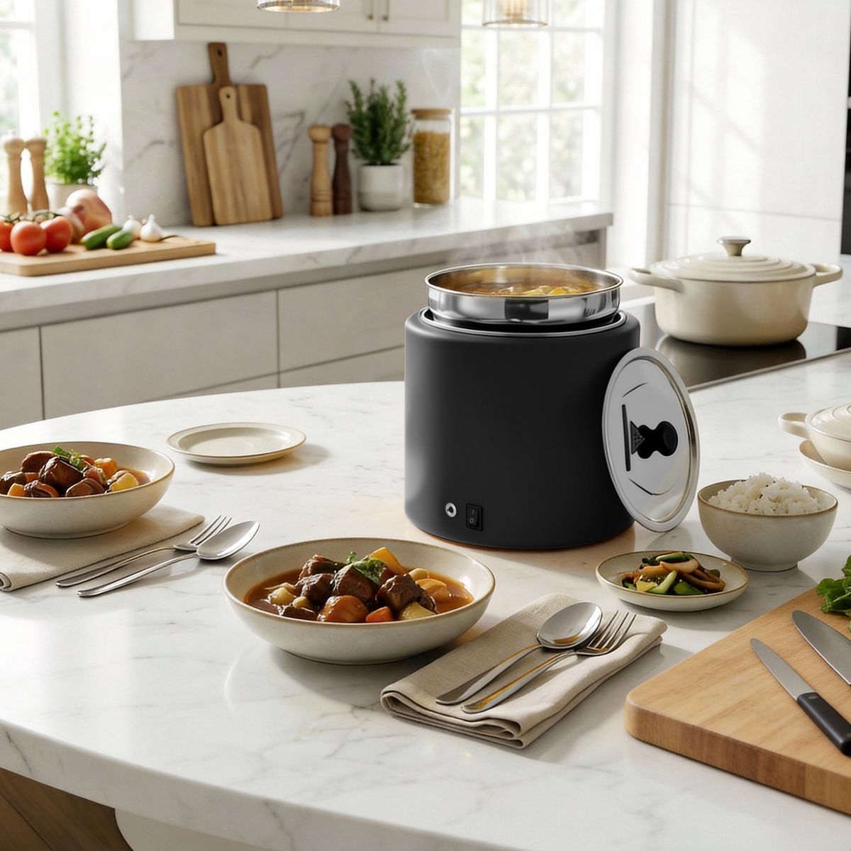 Garvee Electric Soup Warmer, 11.6 QT Commercial Dry Soup Kettle with Hinged Lid & Insert Pot, Buffet Food Heater for Restaurant Party