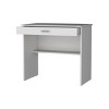 INFURNIC Desks Modern Writing Workstation Computer Desk with Drawer and Lower Shelf for Home Office or Study, White, 19.6"*31.4"*29" - 3 of 4