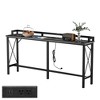 VECELO Couch Side & Console Table with 2 Outlets and USB Ports - 2 of 4